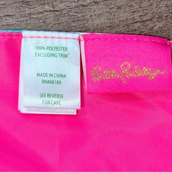 Lilly Pulitzer Patch Print Colorful Tree Skirt with Pom-Pom Trim - Picture 4 of 4